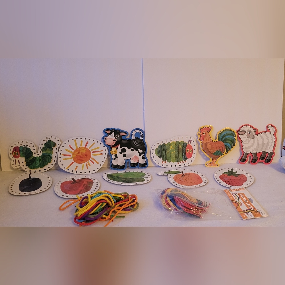 Kids lace up learning preschool home school fun project